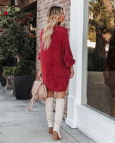 Robe pull en tricot So In Love - Mauve foncé